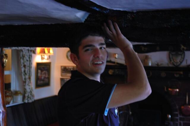 Low ceilings in The Rose and Crown Pub