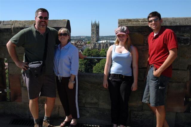 The Balettie Bunch atop Warwick Castle