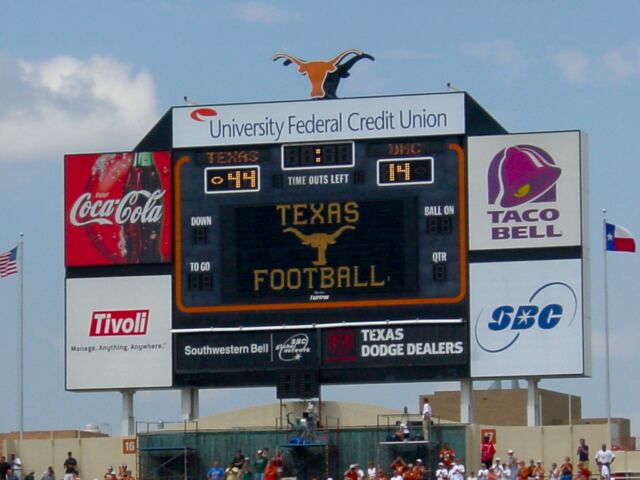 Final score - Texas 44 UNC 14