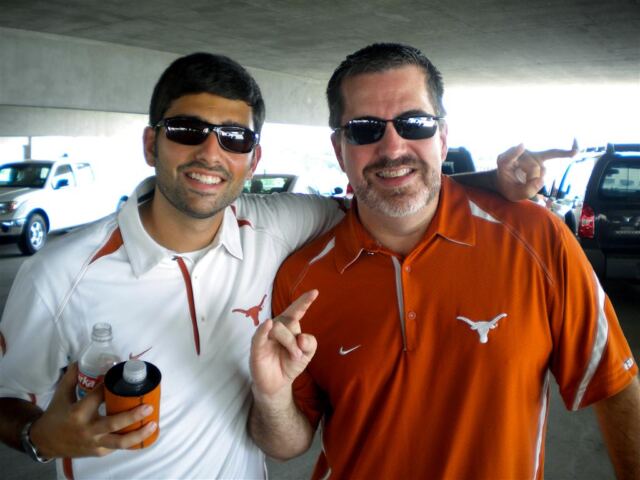 Andrew and Dad - tailgate