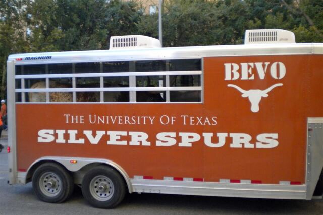 Bevo's ride home