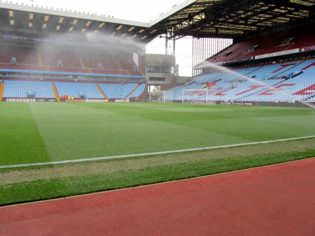 Watering the pitch - pre-match