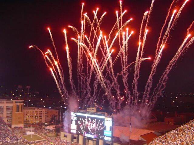 Post-victory fireworks