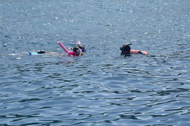 Kathy and Alex - snorkeling at RMS Rhone Marine Park 8