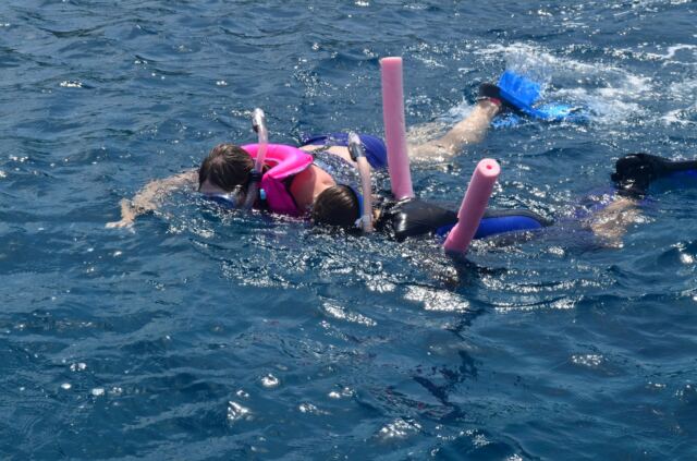Kathy and Alex - snorkeling at RMS Rhone Marine Park 11