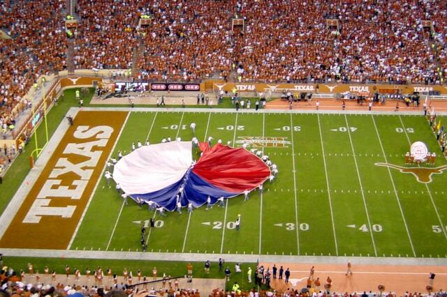 Pregame flag spinning
