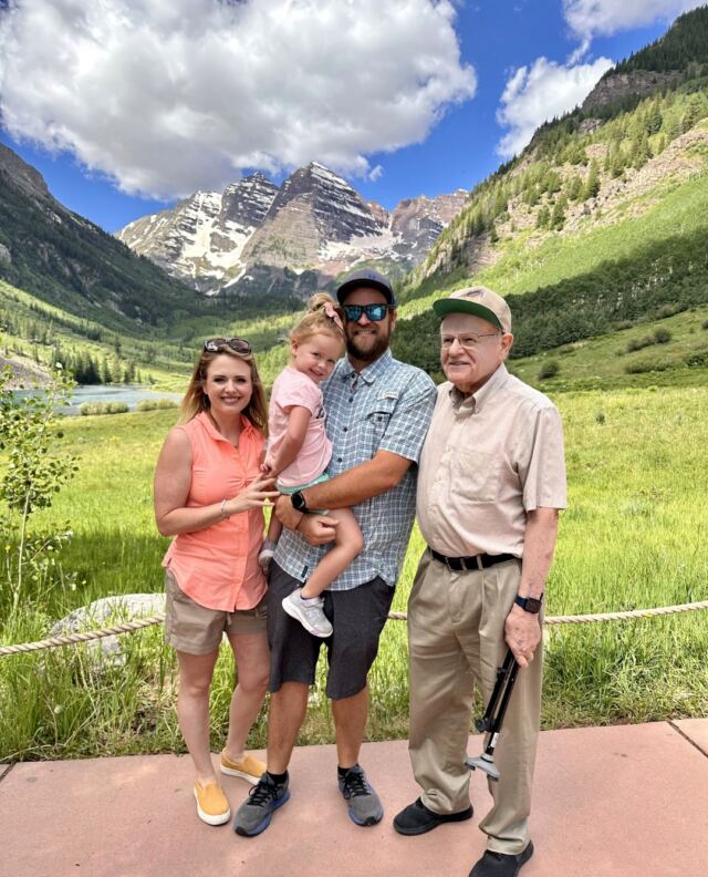 Melanie, Shiloh, Jarrett, and Nampa at the Maroon Bells