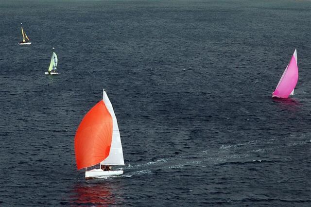 French sailboats in the bay