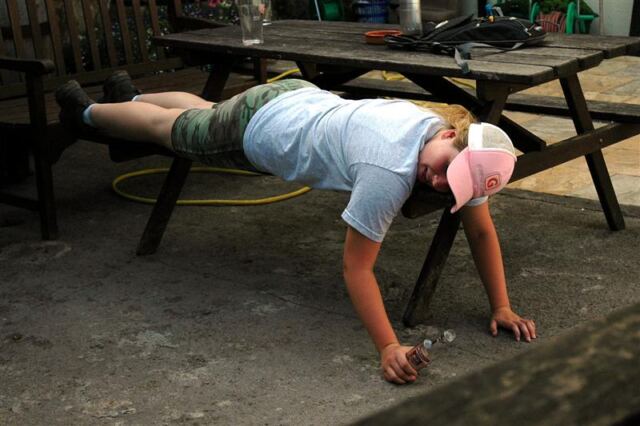 Melanie's catching a nap