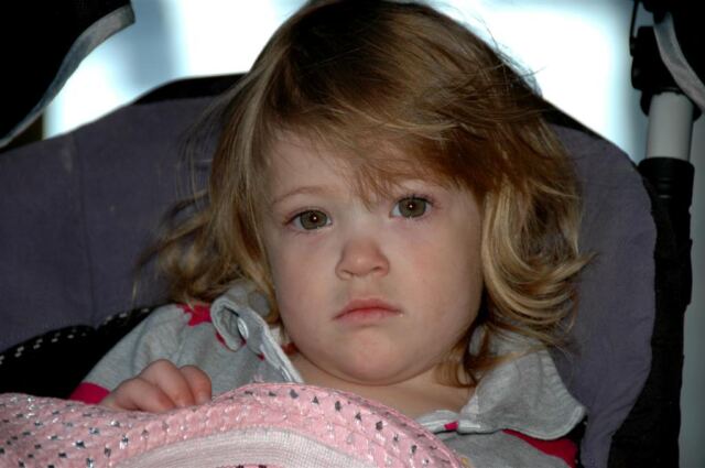 Lizzie at the airport