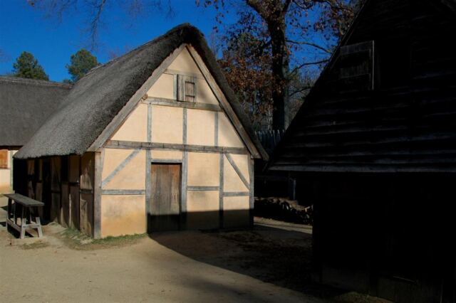 Jamestown Fort interior buildings