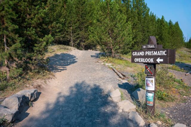 Start of Grand Prismatic Overlook trail