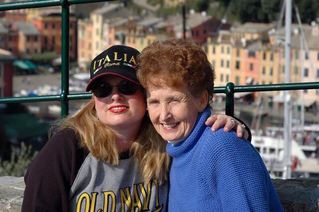 Kathy and Geri in Portofino