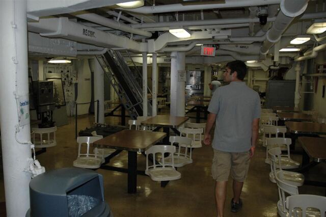 Andrew in enlisted mess hall