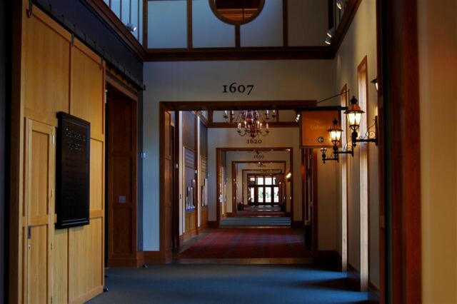 Museum gallery hallway