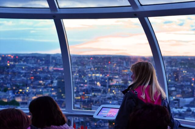 LeAnn enjoys the London sunset