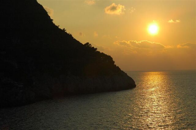 Capri and the setting Sun