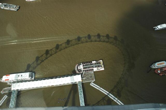 London Eye - shadow on the Thames