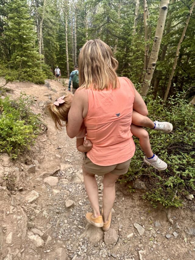 Mel carrying a crashed Shiloh
