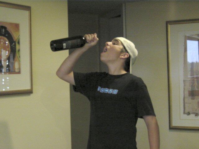Andrew gets Tim's bottle