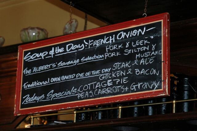 Lunch specials at The Albert Pub