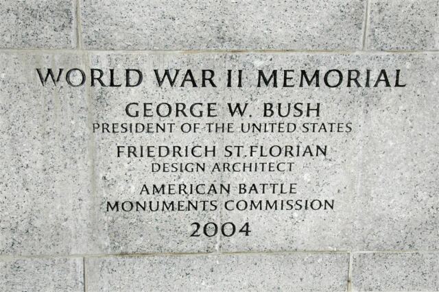 WWII Memorial plaque