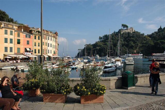 Looking into Portofino bay