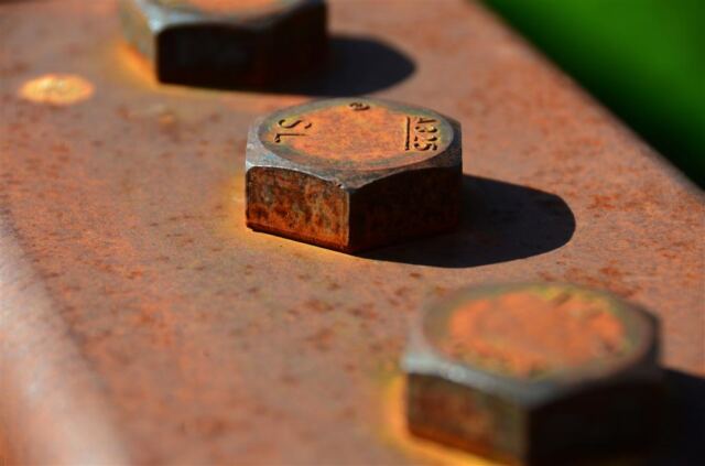 Rusty bridge bolts