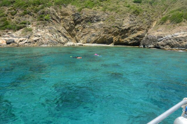 Kathy snorkels near Ginger Island 3