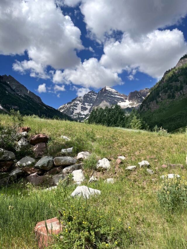 Maroon Bells in the distance