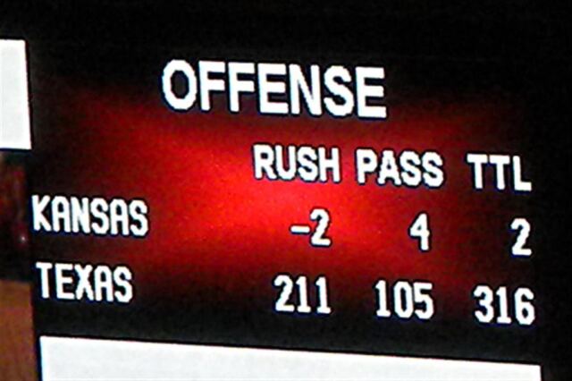 2 total yards - deep in the 4th quarter
