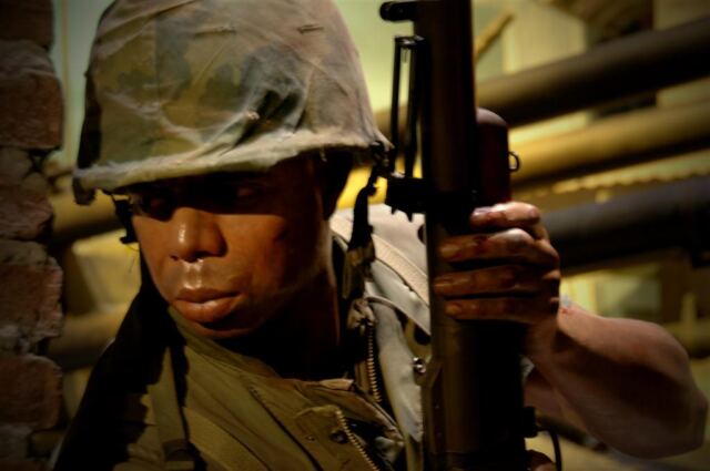 Marine protects the perimeter - Hue City Vietnam exhibit