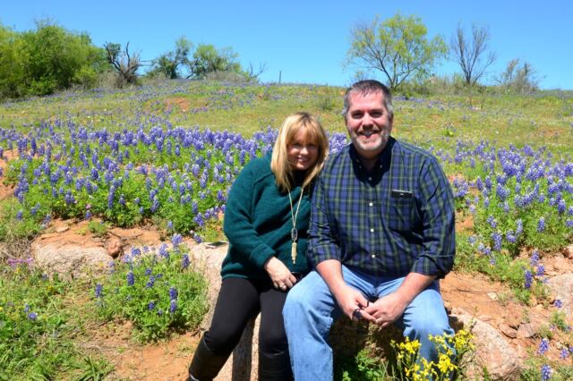 Kathy and Roger on the rocks