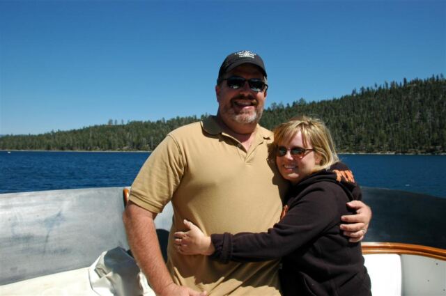 RK on boat cruise in Emerald Bay