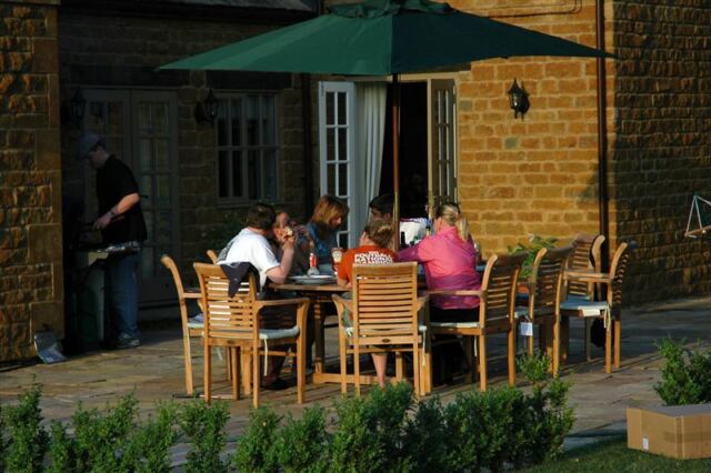 Back patio dining