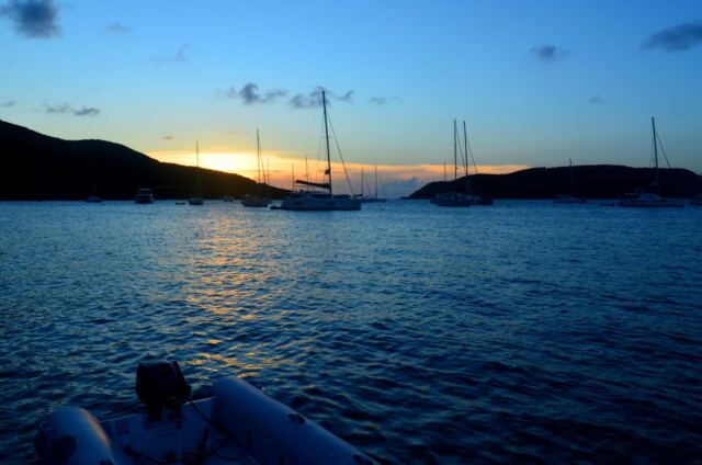 Sunset at the Leverick Bay harbor