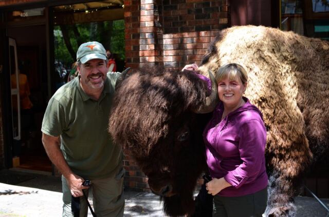 Roger, Kathy, and buffalo