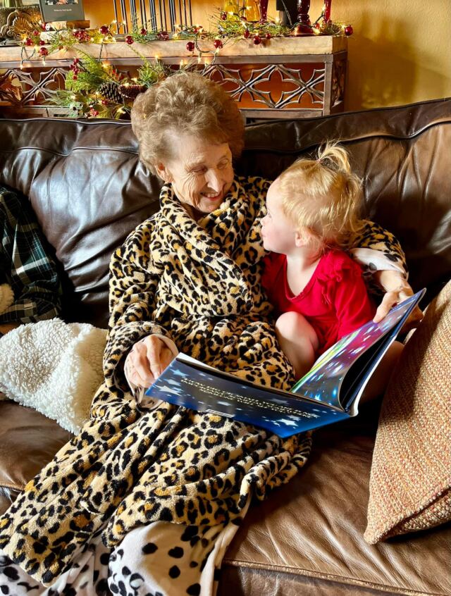 Bambi reads to Shiloh