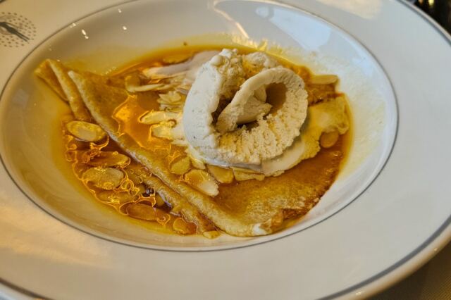 Yummy crepe dessert