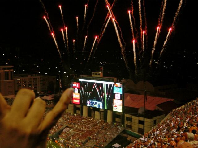 Post-victory fireworks