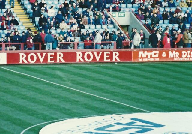 Villa v Middlesbrough Rover sideline sign - Nov 1996
