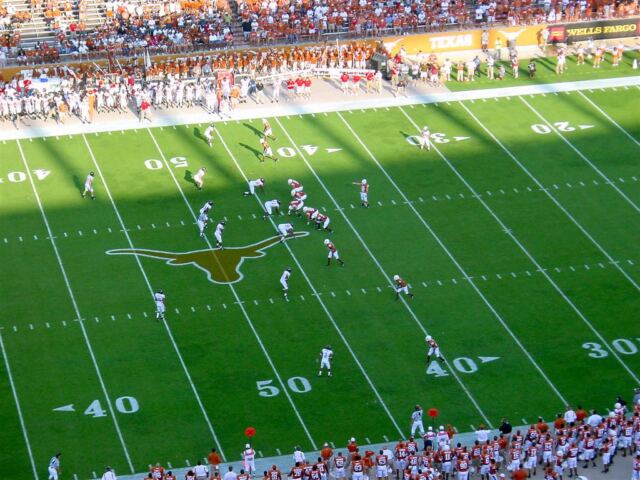 Colt brings the 'Horns up for the first offensive play of 2007