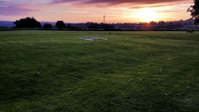 Charingworth helipad sunset