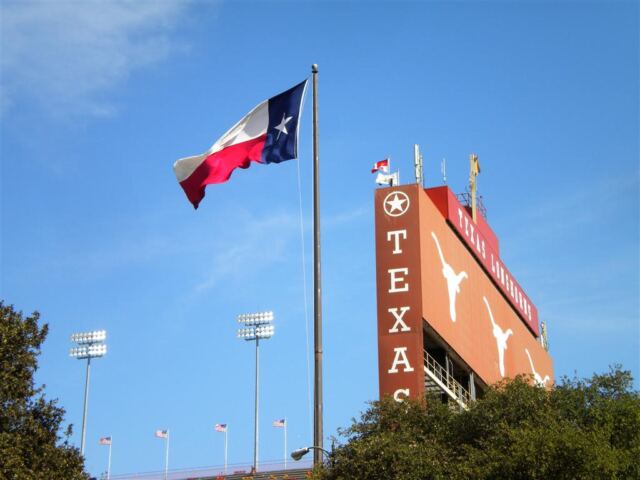 Godzillatron and Texas flag