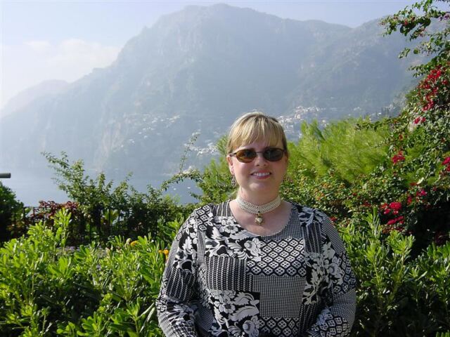 Kathy and the Amalfi coast