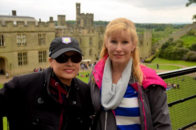 Warwick Castle - Kathy and LeAnn and the Great Hall