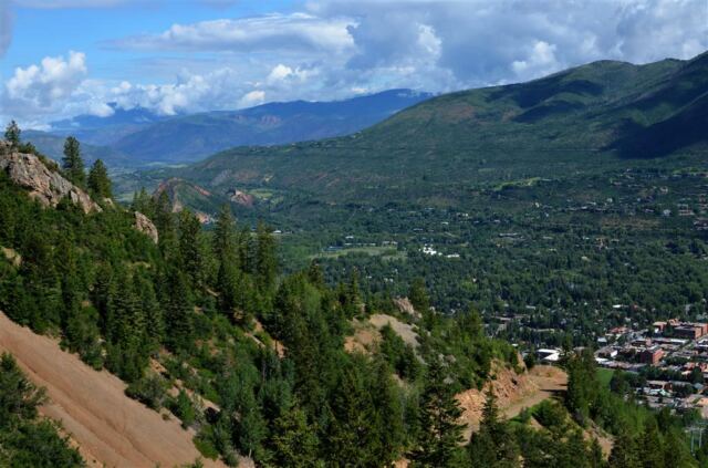 View of Aspen valley from gondola