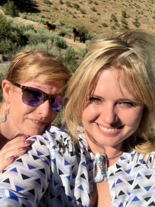 LeAnn, Melanie, and wild horses