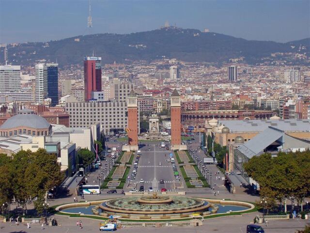 PO - looking out over Barcelona from Catalunya Museum
