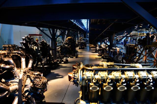 Row of engines